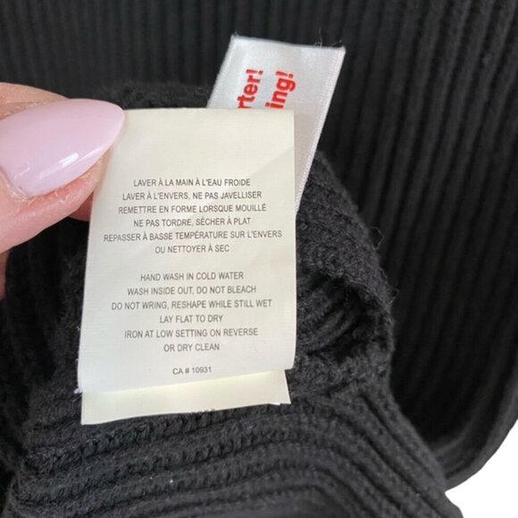 Melanie Lynn - Long Sleeveless Ribbed Black Turtleneck - S - Picture 8 of 8